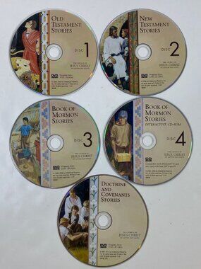 The Bible & Book Of Mormon Stories DVD 5-Disc Set Old Testament And More No Case